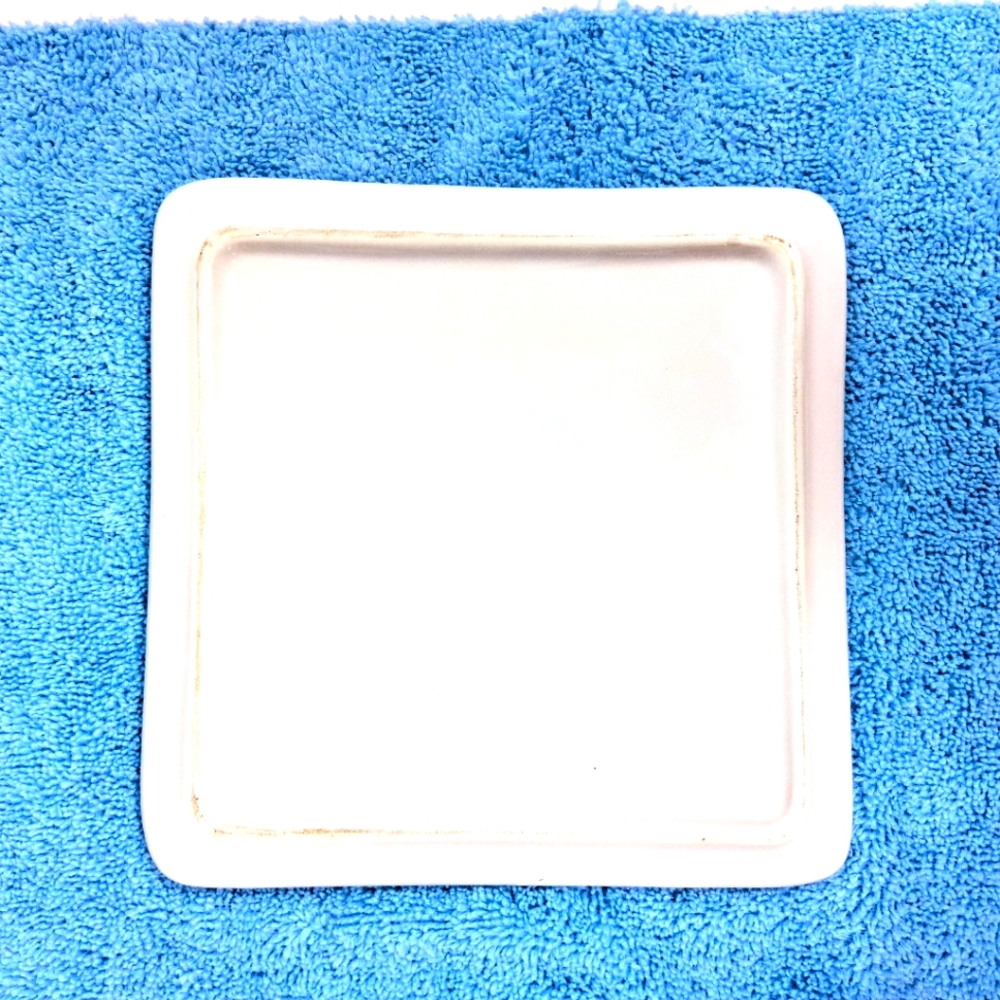 Ceramic 8" Square Hot Plate/Keys and Wallet Plate/Jewelry Tray